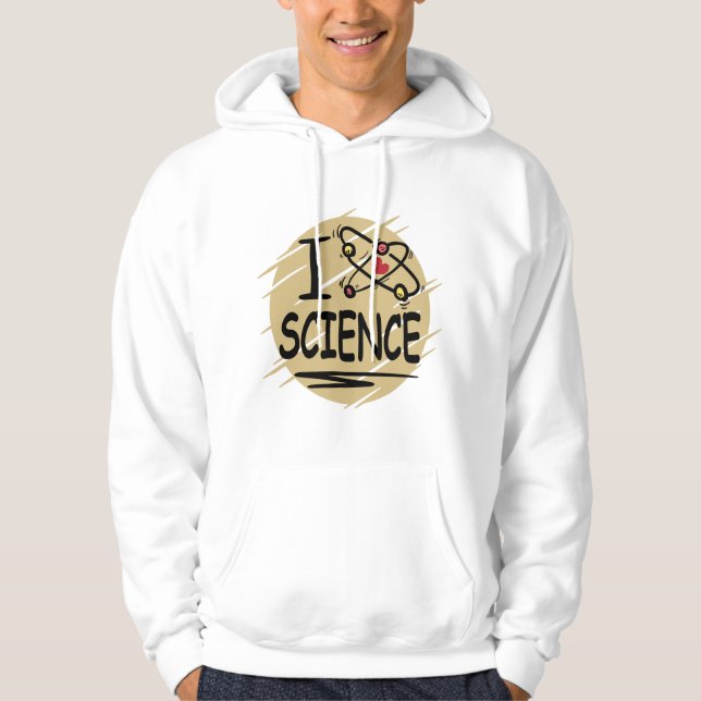 Jag älskar vetenskap hoodie (Framsida)