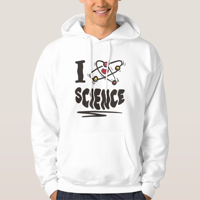 Jag älskar vetenskap hoodie (Framsida)