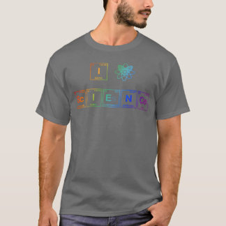 JAG ÄLSKAR VETENSKAP Periodiska systemet för grund T Shirt