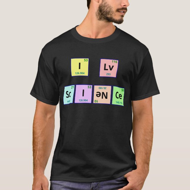 Jag älskar vetenskap t-shirt (Framsida)