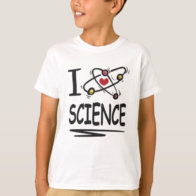 Jag älskar vetenskap t shirt (Framsida)