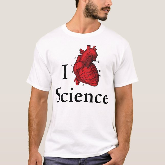 Jag älskar vetenskap tee shirt (Framsida)