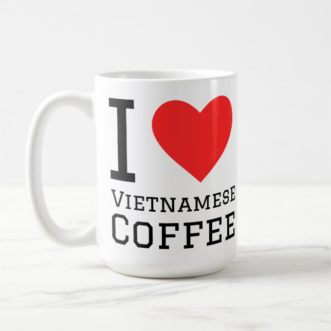 Jag älskar vietnamesiskt kaffe kaffemugg (Vänster)