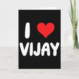 Jag älskar Vijay - Hjärta Kort