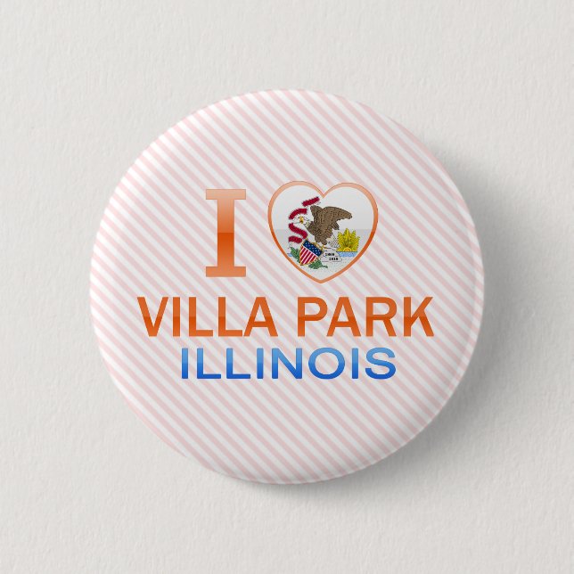 Jag älskar Villa Park, IL Knapp (Framsida)