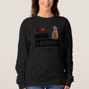 Jag älskar vin och surikater Mamma Pappa dricker r T Shirt
