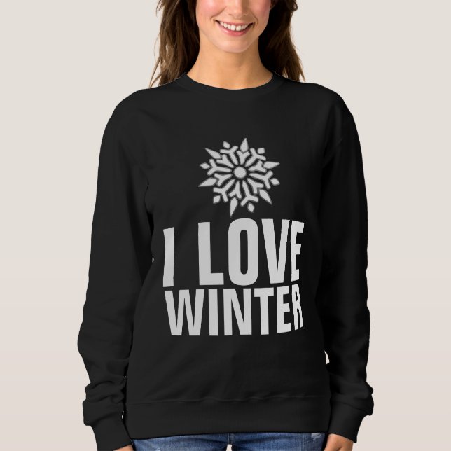 JAG ÄLSKAR VINTERT-SHIRTAR OCH SWEATSHIRTAR T SHIRT (Framsida)