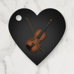 Jag älskar Violin Charming Classical Music Black Gåvor Etiketter