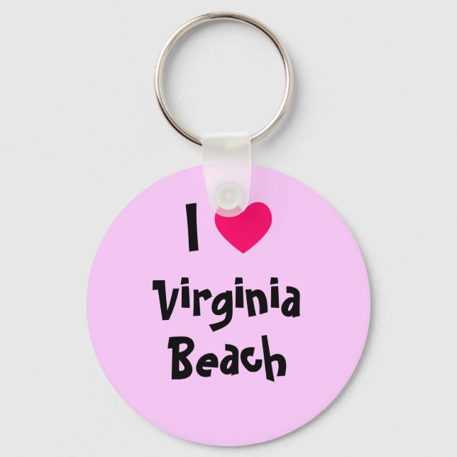 Jag älskar Virginia Beach Nyckelring (Framsida)