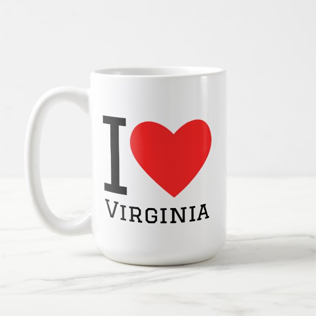 Jag älskar virginia kaffemugg (Vänster)