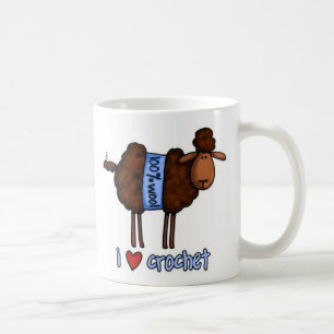 Jag älskar virkningmuggen kaffemugg