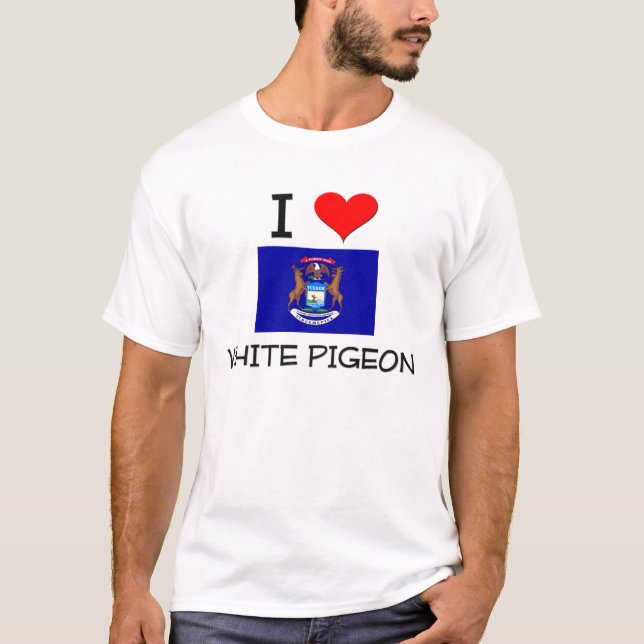 Jag älskar vitduvan Michigan T-shirt (Framsida)