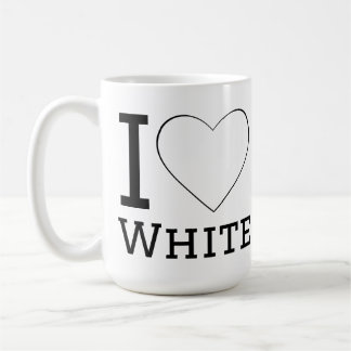 Jag älskar vitt  kaffemugg