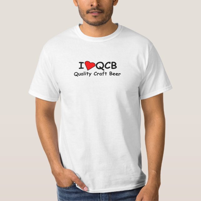 Jag älskar vitT-tröja för QCB (kvalitets- Tee Shirt (Framsida)
