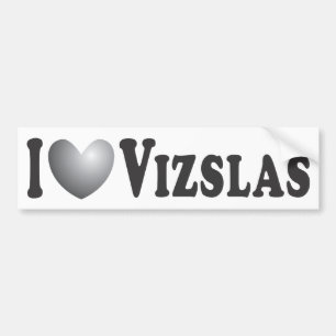 Jag älskar Vizslas - Bildtext för bil Bildekal