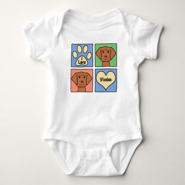 Jag älskar Vizslas T-shirt (Framsida)