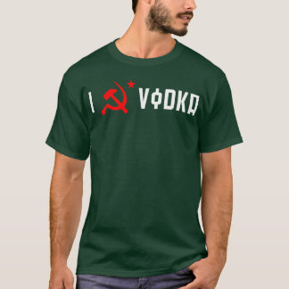 JAG ÄLSKAR VODKASVART kopierar Tee Shirt