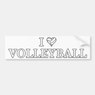 Jag älskar volleyboll bildekal