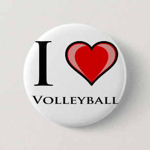 Jag älskar volleyboll knapp