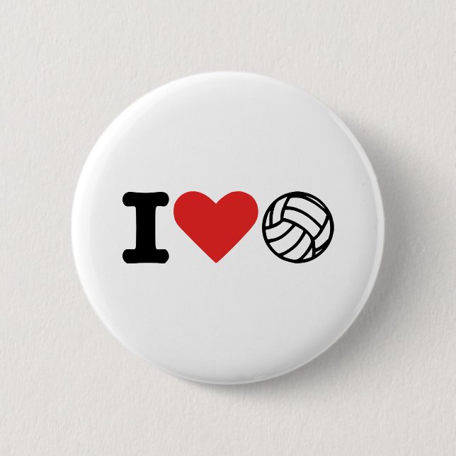 Jag älskar volleyboll knapp (Framsida)