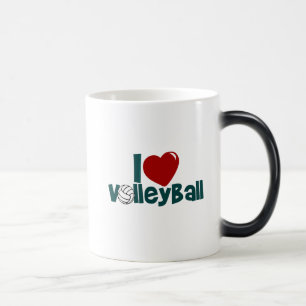 Jag älskar volleyboll magisk mugg