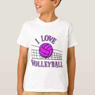 Jag älskar volleyboll, pinkpurple tee