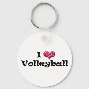 Jag älskar volleyboll (röd) nyckelring