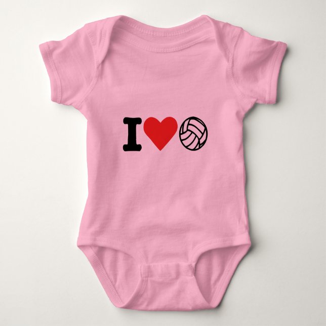 Jag älskar volleyboll t-shirt (Framsida)