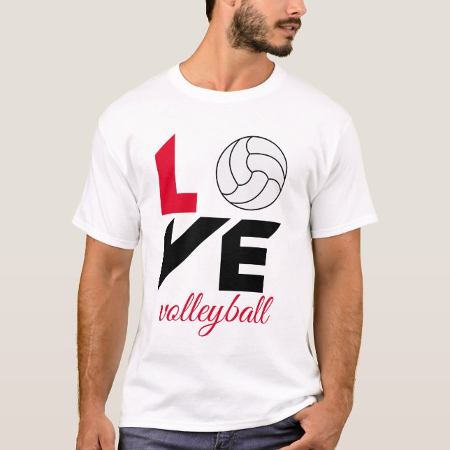 Jag älskar volleyboll t shirt (Framsida)