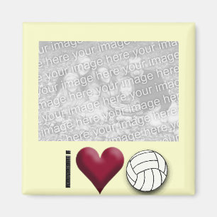 jag älskar volleybollFOTOMAGNETEN Magnet
