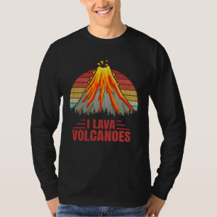 Jag älskar vulkaner geologi geolog samlare graf t shirt