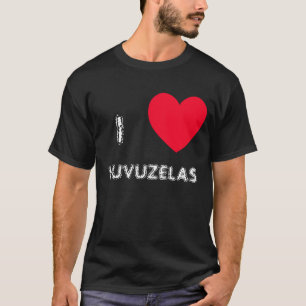 Jag älskar VUVUZELAS!  Mig tshirts för hjärta