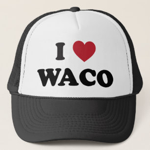 Jag älskar Waco Texas Truckerkeps