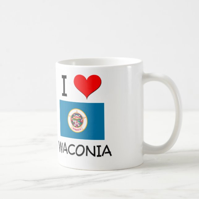 Jag älskar Waconia Minnesota Kaffemugg (Höger)