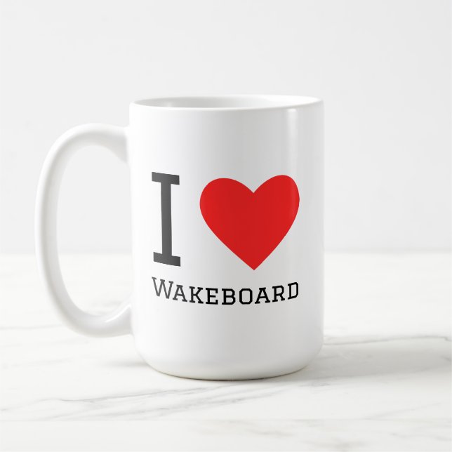 Jag älskar wakeboard kaffemugg (Vänster)