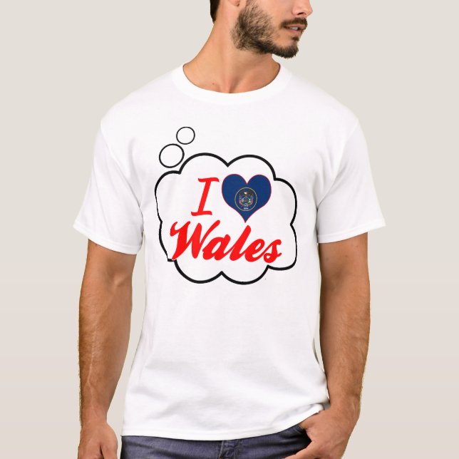 Jag älskar Wales, Utah T Shirt (Framsida)