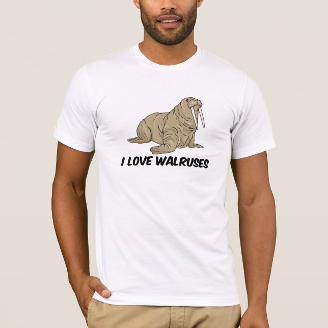 Jag älskar Walruses Tee Shirt (Framsida)