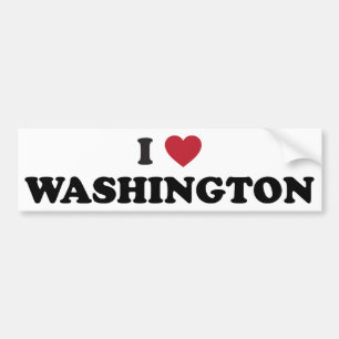 Jag älskar Washington Bildekal