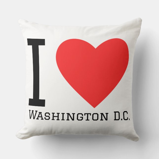 Jag älskar Washington D.C. Kudde (Framsida)