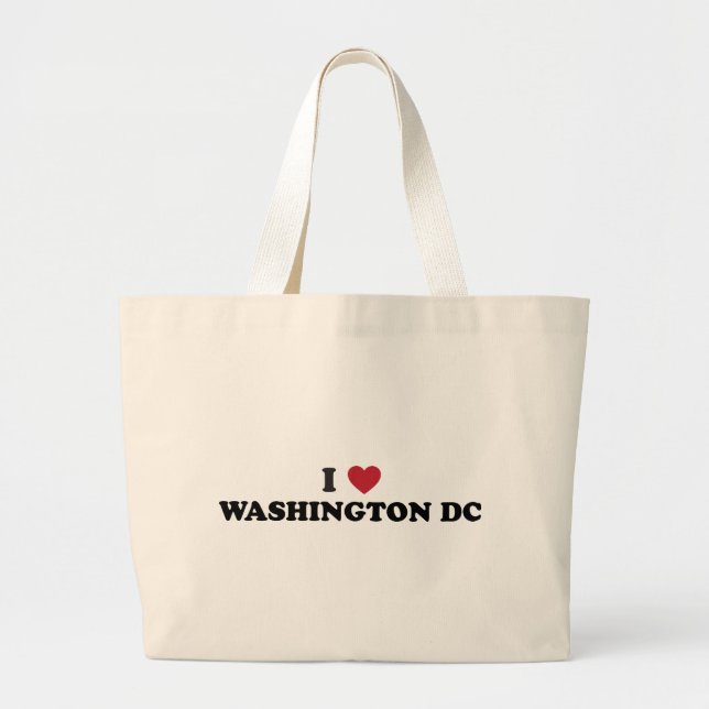 Jag älskar Washington DC Jumbo Tygkasse (Framsidan)