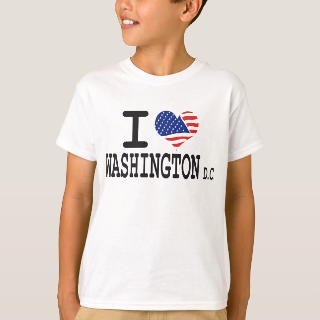 Jag älskar Washington dc T-shirt (Framsida)