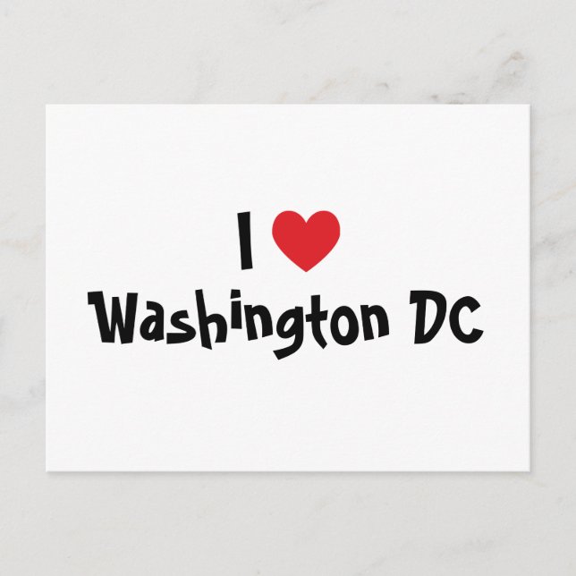 Jag älskar Washington DC Vykort (Framsida)