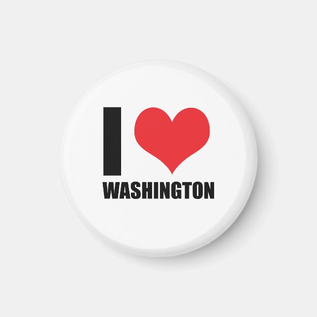 Jag älskar Washington Magnet (Framsidan)