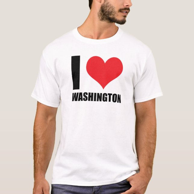 Jag älskar Washington T Shirt (Framsida)