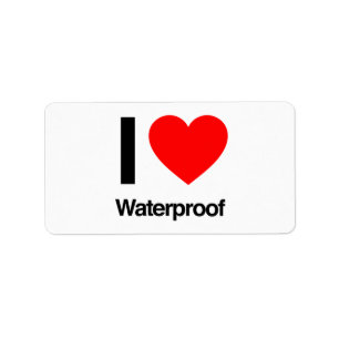 jag älskar waterproof adressetikett