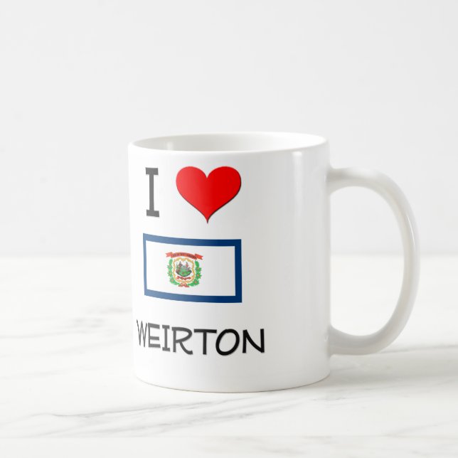 Jag älskar Weirton West Virginia Kaffemugg (Höger)