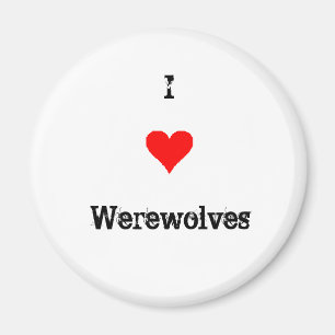Jag älskar Werewolves Magnet