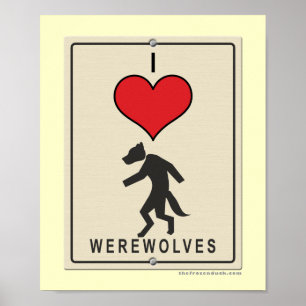 Jag älskar Werewolves Poster