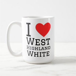 Jag älskar west highland white kaffemugg