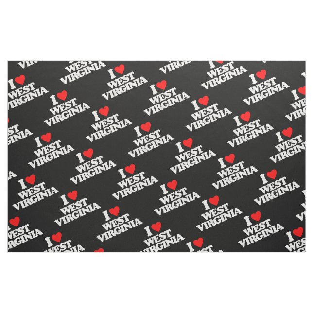 JAG ÄLSKAR WEST VIRGINIA TYG (Fat Quarter)
